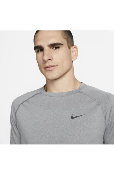 Shop Nike Dri-fit Ready Training T-shirt In Smoke Grey/ Heather/ Black
