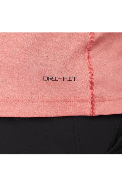 Shop Nike Dri-fit Ready Training T-shirt In Red/ Heather/ Black
