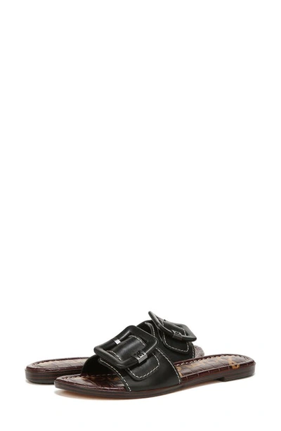 Shop Sam Edelman Gaige Slide Sandal In Black Leather