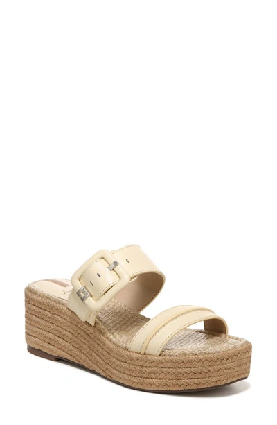 Shop Sam Edelman Carson Platform Wedge Espadrille Slide Sandal In Bleached Wheat