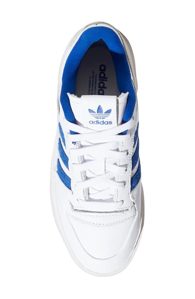 Shop Adidas Originals Forum Bonega Platform Sneaker In White/ Blue/ Gold Met.