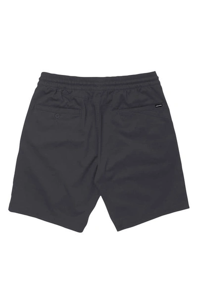 Volcom Frickin' Drawstring Waist Shorts In Charcoal