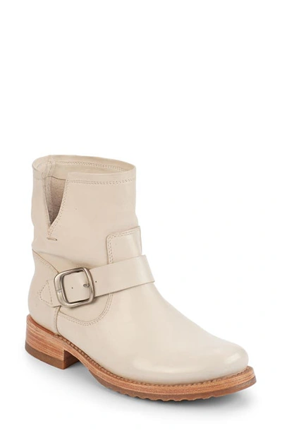 Shop Frye Veronica Moto Boot In White Cow Leather