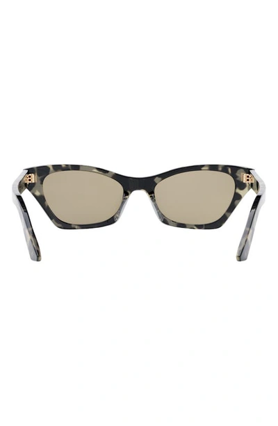 Shop Dior 'midnight B1i 53mm Butterfly Sunglasses In Havana / Smoke Mirror