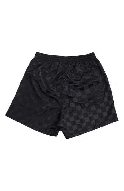 Shop Pleasures Check Shorts In Black