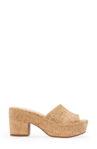 Chocolat Blu Golden Platform Sandal In Cork