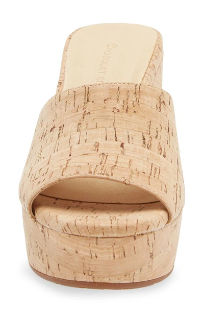 Chocolat Blu Golden Platform Sandal In Cork