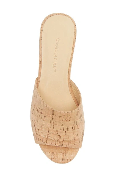 Chocolat Blu Golden Platform Sandal In Cork