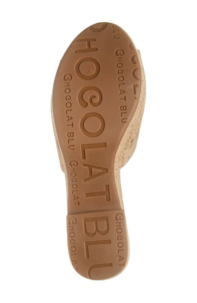 Chocolat Blu Golden Platform Sandal In Cork