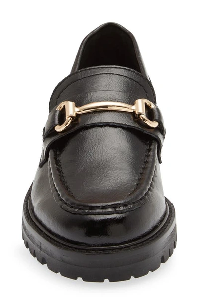 Shop Steve Madden Mistor Loafer In Black Leather