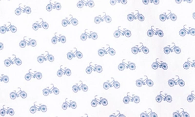 Shop Petite Plume Bicyclette Woven Cotton Short Pajamas In Blue