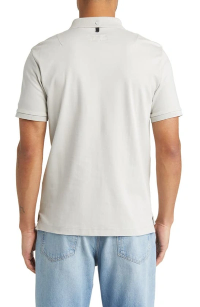 Rag & Bone Interlock Slim Fit Performance Polo In Grey
