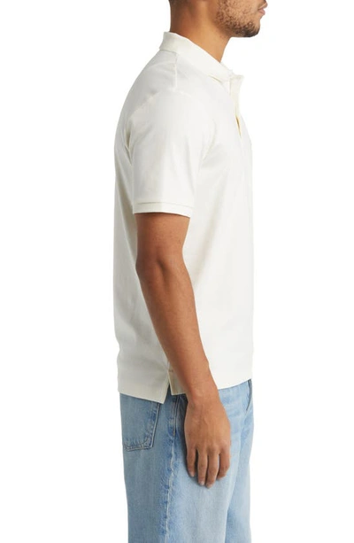 Rag & Bone Interlock Slim Fit Performance Polo In Ivory