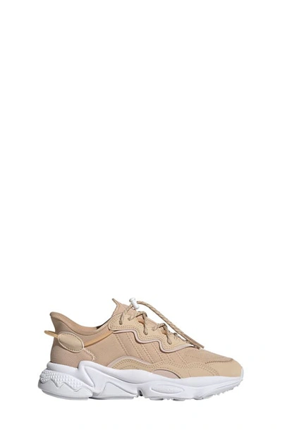 Shop Adidas Originals Kids' Ozweego Sneaker In Beige/ Beige/ Taupe