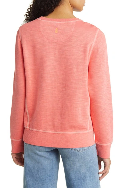 Tommy Bahama Tobago Bay Crewneck Sweatshirt In Dubarry Coral