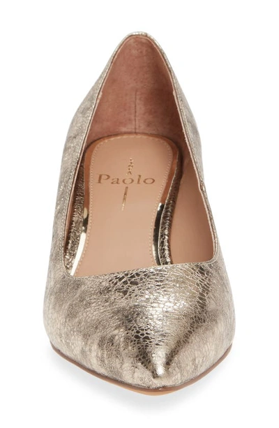 Linea Paolo Bardot Pump In Gold Leather