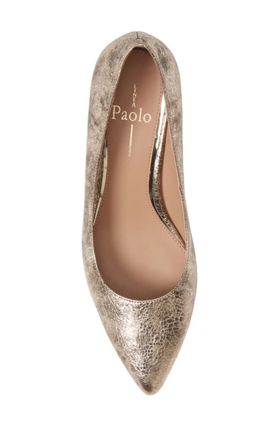 Linea Paolo Bardot Pump In Gold Leather