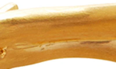 Shop Monica Vinader Large Root Double Hoop Earrings In 18ct Gold Vermeil On Sterling