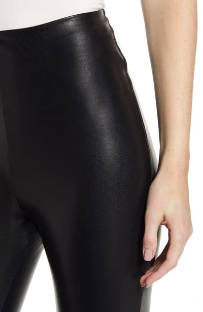 Commando Cropped Flared High-rise Faux-leather Trousers In Black
