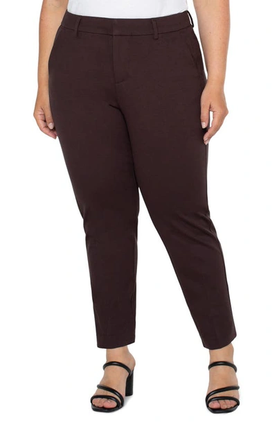 Shop Liverpool Kelsey Ponte Knit Trousers In Java