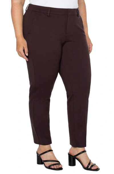 Shop Liverpool Kelsey Ponte Knit Trousers In Java