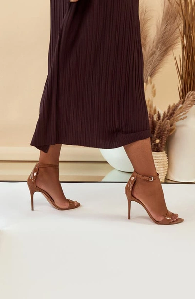 Shop Rebecca Allen The Two-strap Sandal In Warm-brown