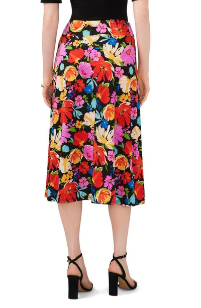 Chaus Floral Pull-on A-line Skirt In Black