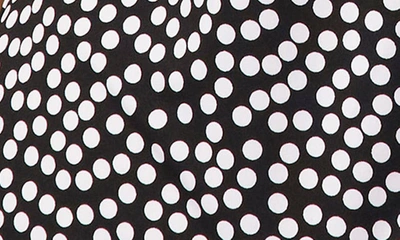Chaus Polka Dot V-neck Tie Front Top In Black