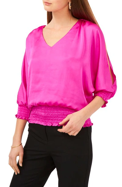 Chaus V-neck Smocked Waist Blouse In Gypsy Spirit