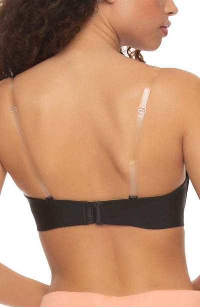 Felina Evolve Underwire Convertible Strapless Push-up Plunge Bra In Black