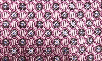 Nordstrom Neat Medallion Silk X-long Tie In Pink
