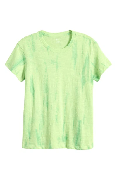 Shop Zella Girl Kids' Tie Dye Cotton T-shirt In Green Katydid