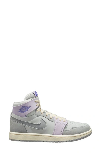 Shop Jordan Air  1 Zoom Comfort 2 High Top Sneaker In Photon Dust/ Smoke Grey/ Grape