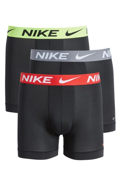 Shop Nike Dri-fit Adv 3-pack Micro Boxer Briefs In Black Multi