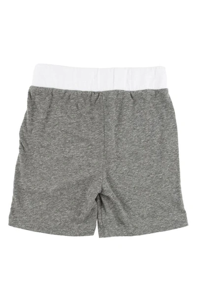 Shop Miki Miette Kids' Alek Matchstick Colorblock Cotton Shorts In Grey