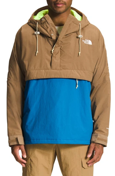 Shop The North Face '78 Low-fi Hi-tek Waterproof Windjammer Jacket In Utility Brown/sonic Blue