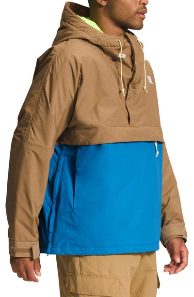 Shop The North Face '78 Low-fi Hi-tek Waterproof Windjammer Jacket In Utility Brown/sonic Blue