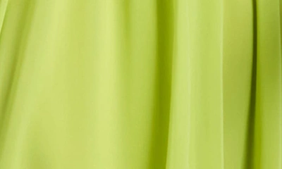 Shop Sachin & Babi Makayla One-shoulder Chiffon Gown In Chartreuse