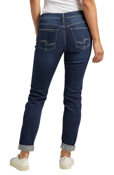 Shop Silver Jeans Co. Boyfriend Ankle Straight Leg Jeans In Indigo