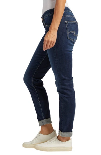 Shop Silver Jeans Co. Boyfriend Ankle Straight Leg Jeans In Indigo