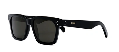 Shop Celine Bold 3 Dots Cl 40248i 01a Square Sunglasses In Grey