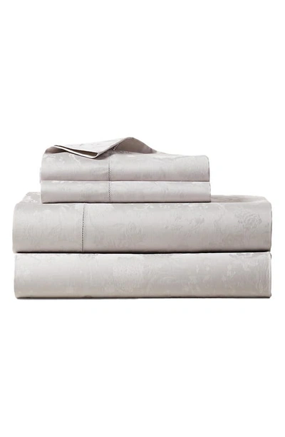 Polo Ralph Lauren Bethany 350 Thread Count Organic Cotton Jacquard Sheet Set In Platinum