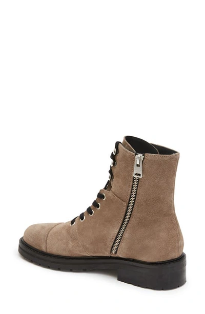 Allsaints Dusty Cap Toe Combat Boot In Beige