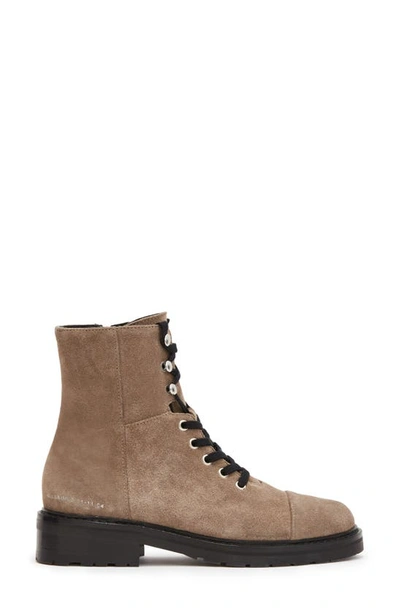 Allsaints Dusty Cap Toe Combat Boot In Beige