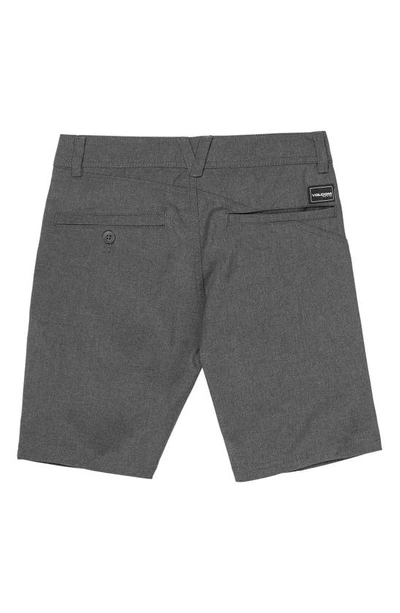 Shop Volcom Kids' Cross Shred Static Shorts In Charcoal Heather