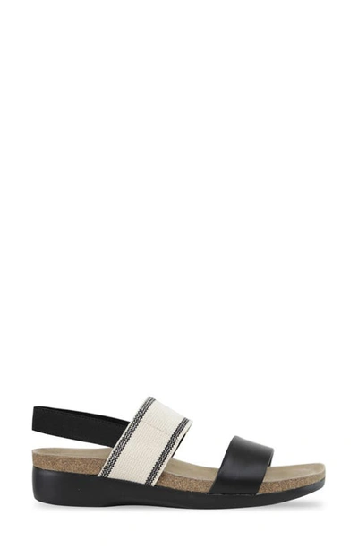 Shop Munro Pisces Sandal In Black/ White Novelty