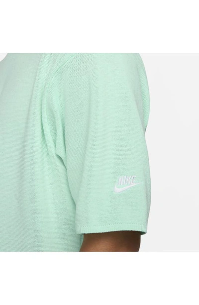 Shop Nike Engineered Short Sleeve Sweater In Light Green