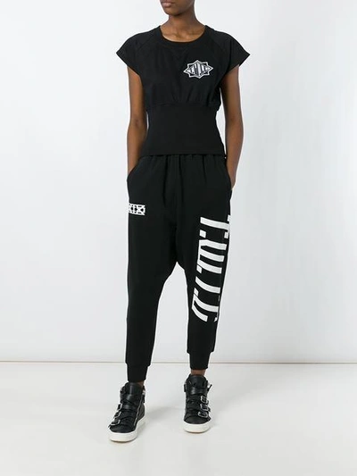 Shop Ktz Logo Print Track Pants In Black