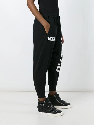 Shop Ktz Logo Print Track Pants In Black