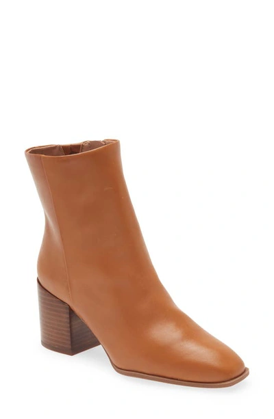 Shop Nordstrom Vanna Bootie In Brown Saddle Leather